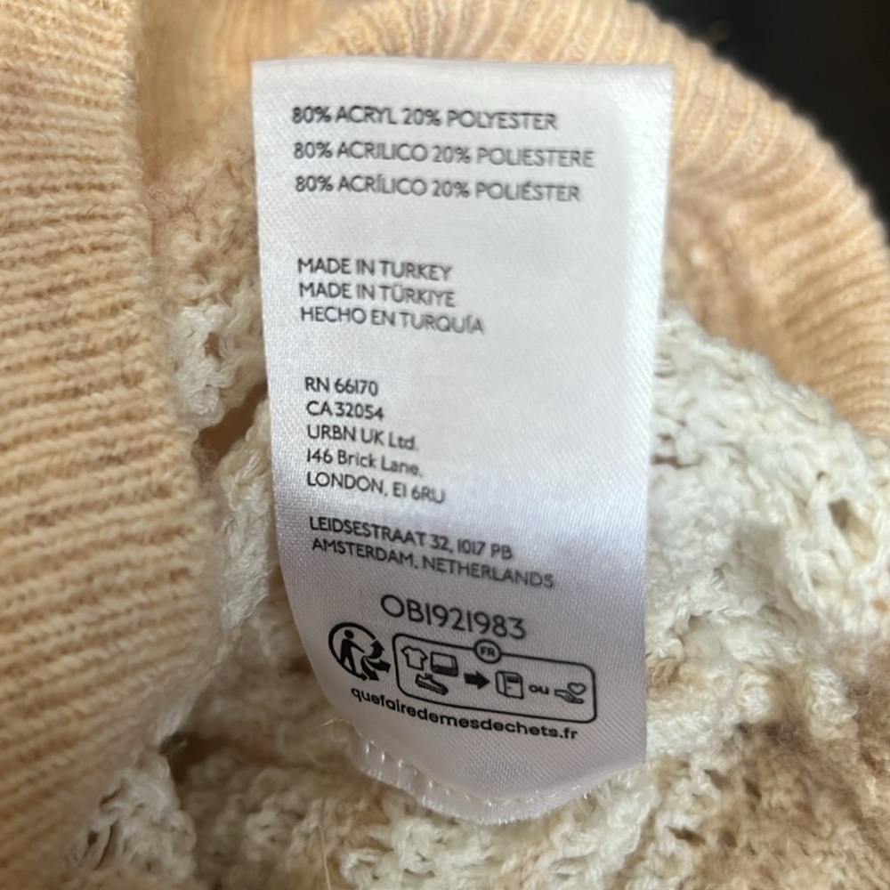 Anthropologie Open-Stitch Checkered Sweater Size Small - Picture 13 of 13